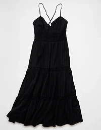 AE V-Neck Lace Tiered Maxi Dress