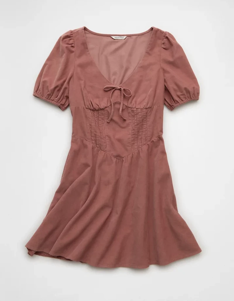 AE V-Neck Corduroy Mini Dress