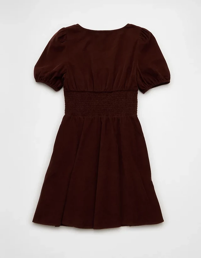 AE V-Neck Corduroy Mini Dress | Liberty Center