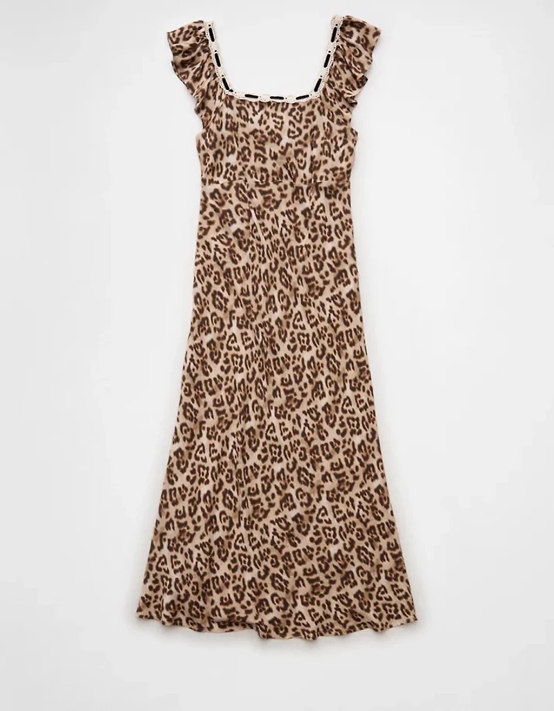 AE Lace Trim Midi Dress