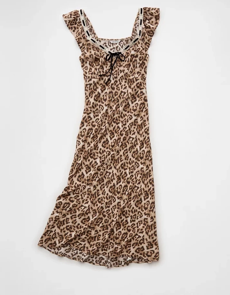 AE Lace Trim Midi Dress