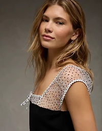 Minirobe nouée à l’avant mancherons AE