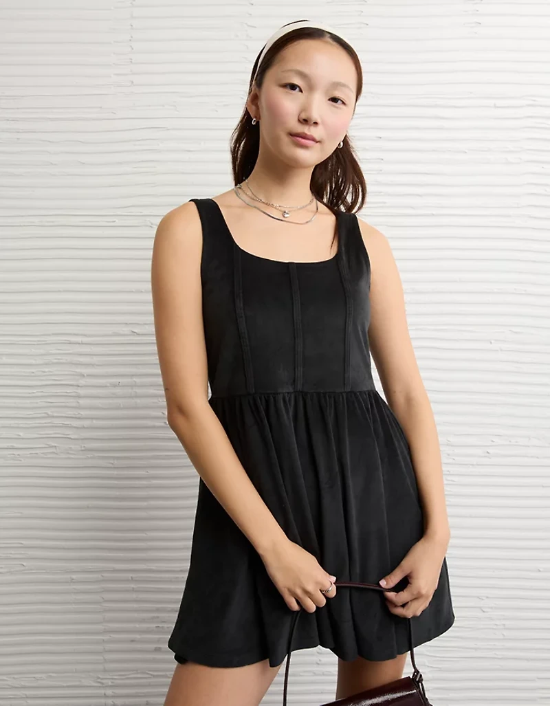 AE Velvet Corset Mini Dress