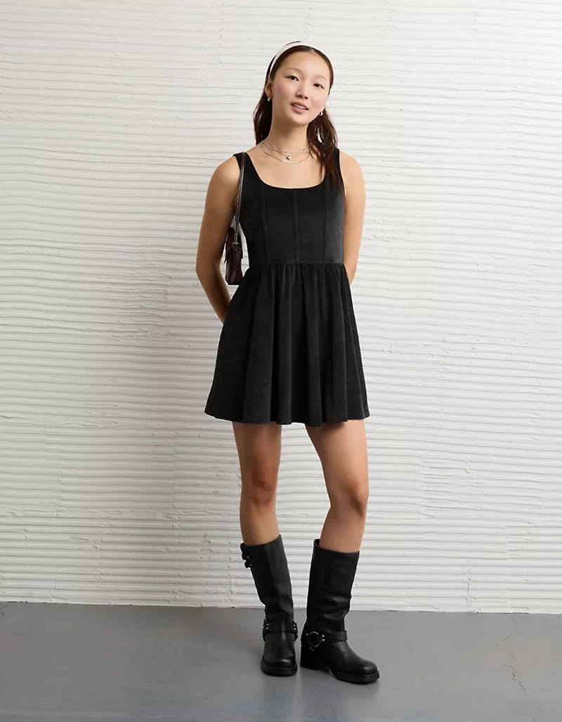 AE Velvet Corset Mini Dress