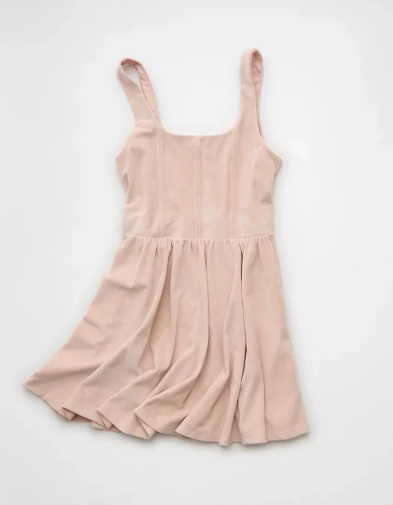 Minirobe corset en velours AE