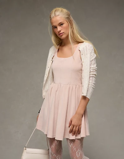 Minirobe corset en velours AE