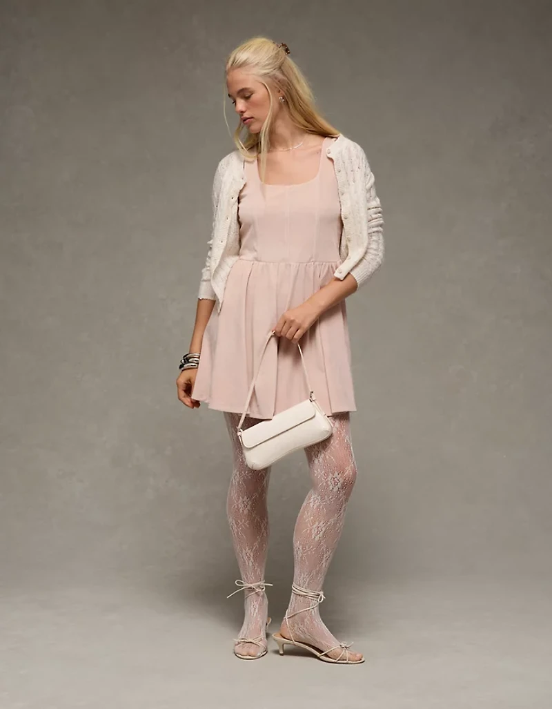 Minirobe corset en velours AE