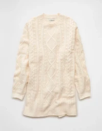 Robe chandail en tricot avec torsades AE