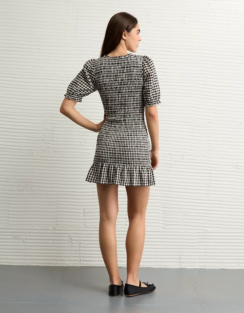 AE Puff Sleeve Smocked Mini Dress