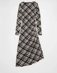 Robe mi-longue à ourlet asymétrique AE