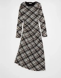 Robe mi-longue à ourlet asymétrique AE