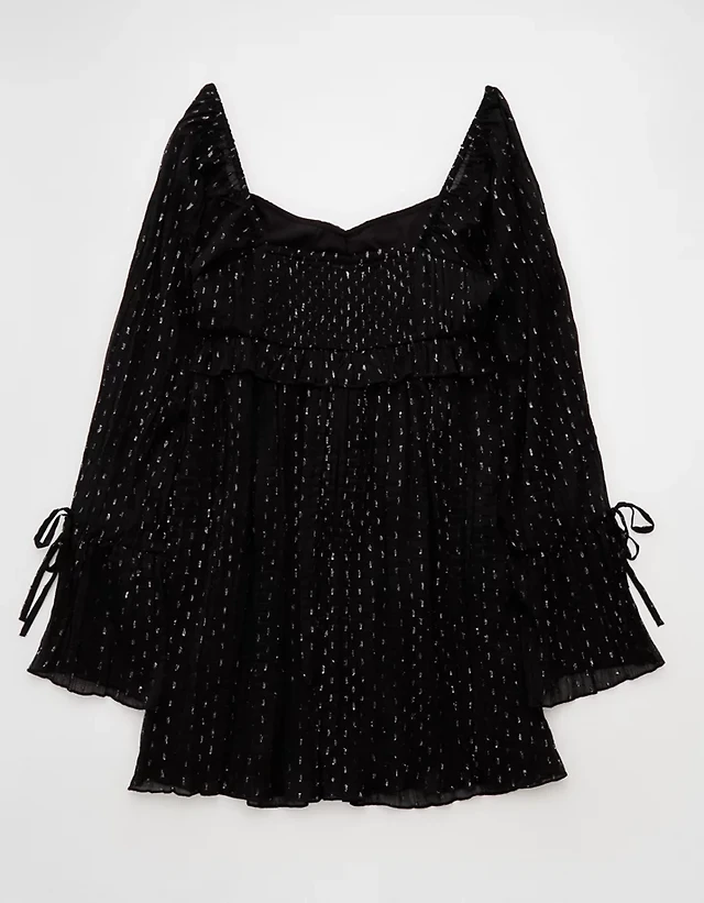 ae long sleeve babydoll dress AE Long Sleeve Babydoll Mini Dress | American Eagle Europe