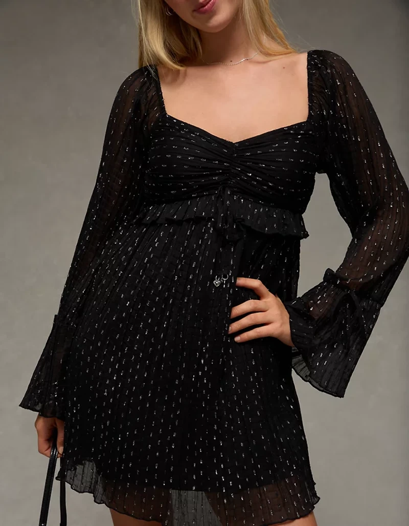 AE Long Sleeve Babydoll Mini Dress