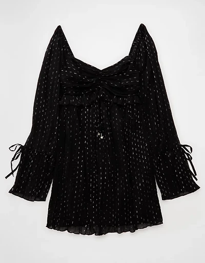 AE Long Sleeve Babydoll Mini Dress