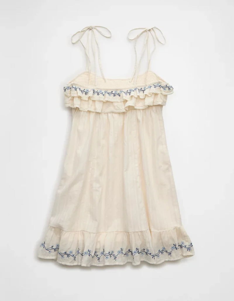 AE Ruffle Tie-Strap Mini Dress