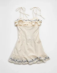 AE Ruffle Tie-Strap Mini Dress