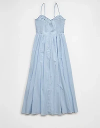 Robe mi-longue à incrustations en dentelle Bella AE