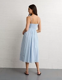 Robe mi-longue à incrustations en dentelle Bella AE