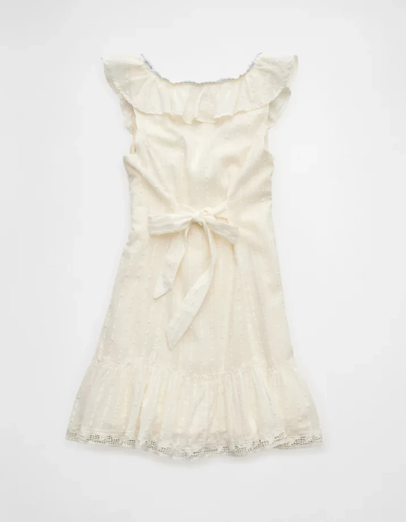 AE Tie-Front Lace Inset Mini Dress