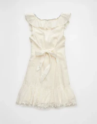 AE Tie-Front Lace Inset Mini Dress