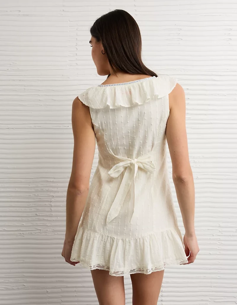 AE Tie-Front Lace Inset Mini Dress