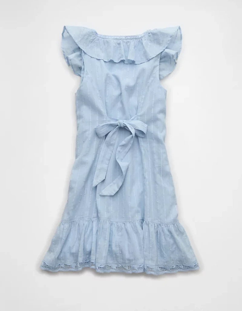 AE Tie-Front Lace Inset Mini Dress