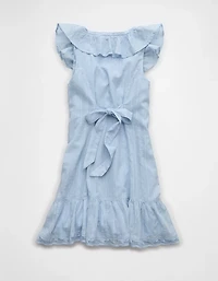 AE Tie-Front Lace Inset Mini Dress