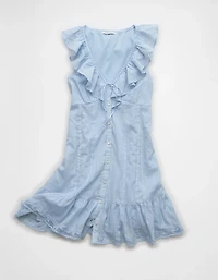 AE Tie-Front Lace Inset Mini Dress