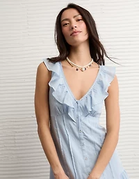 AE Tie-Front Lace Inset Mini Dress