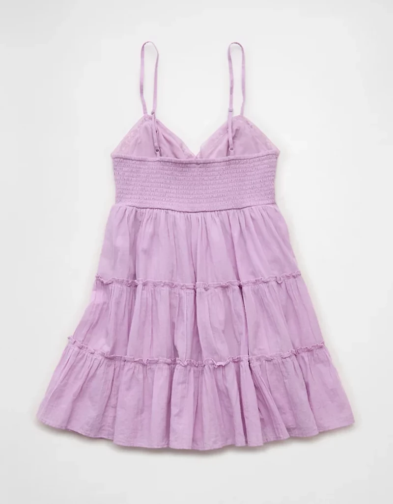 AE V-Neck Tiered Babydoll Mini Dress