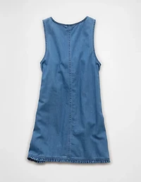 AE Denim Ruffle Pinafore Mini Dress
