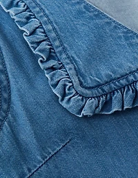 AE Denim Ruffle Pinafore Mini Dress