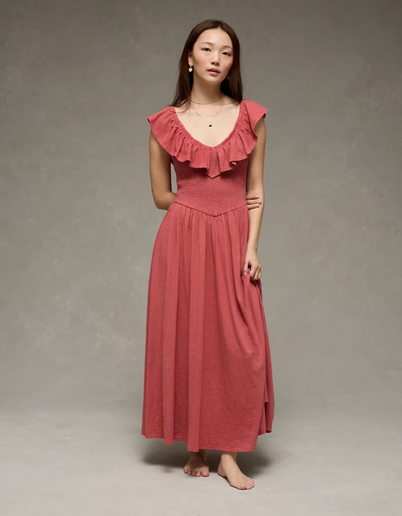 AE Sunchaser Knit Drop Waist Midi Dress