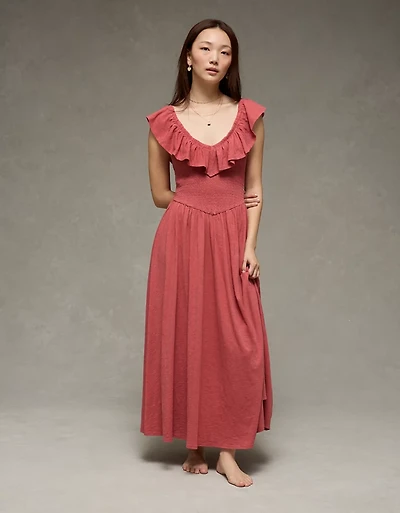 AE Sunchaser Knit Drop Waist Midi Dress