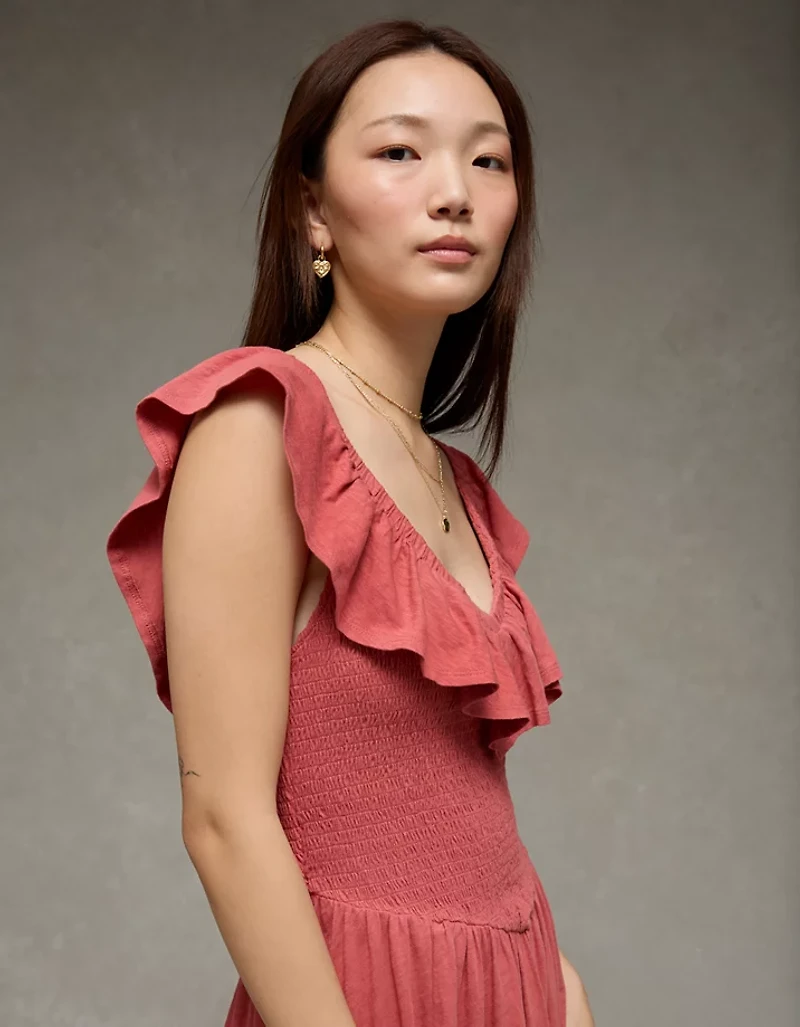 AE Sunchaser Knit Drop Waist Midi Dress