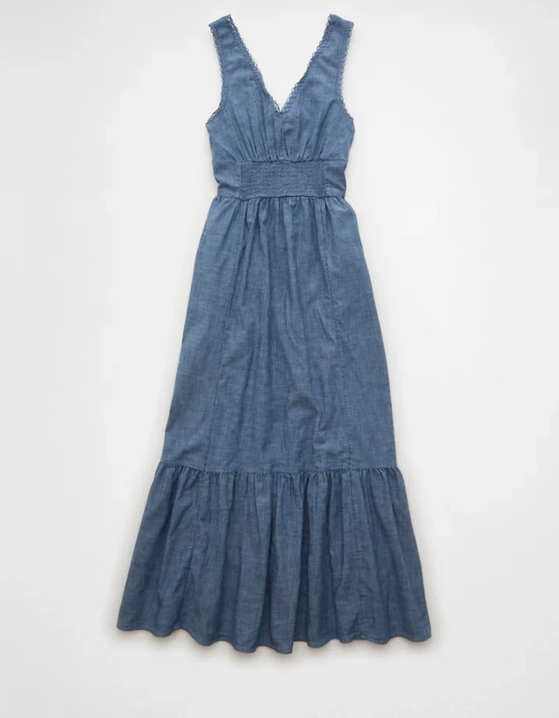 Robe mi-longue nouée à l’avant AE