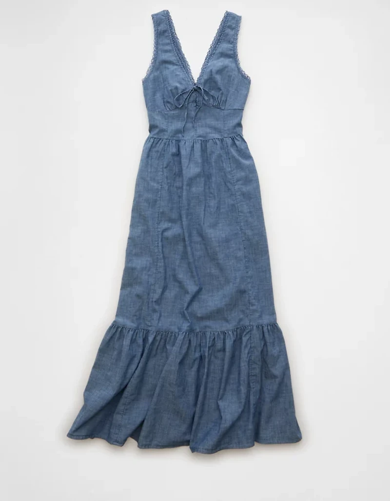 Robe mi-longue nouée à l’avant AE