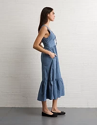 Robe mi-longue nouée à l’avant AE