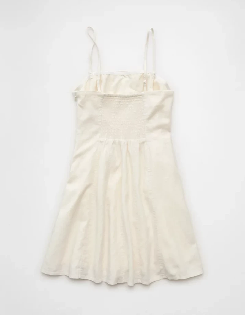AE Linen-Blend Strapless Mini Dress