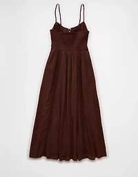 AE Tie-Front Lace Midi Dress