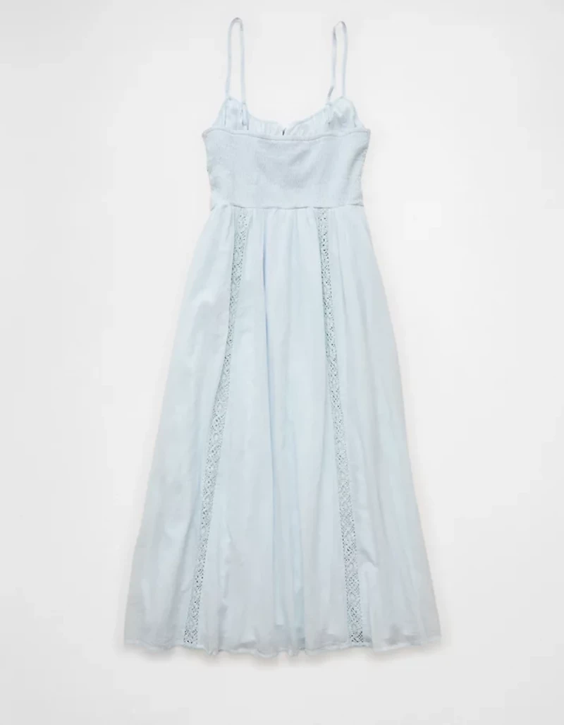 AE Tie-Front Lace Midi Dress