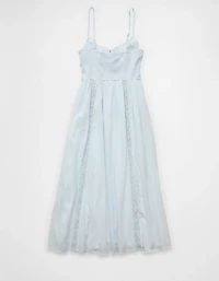 AE Tie-Front Lace Midi Dress