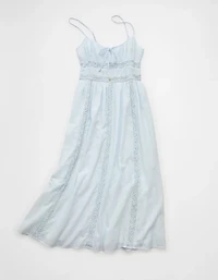 AE Tie-Front Lace Midi Dress