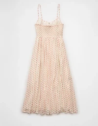 AE Tie-Front Lace Midi Dress