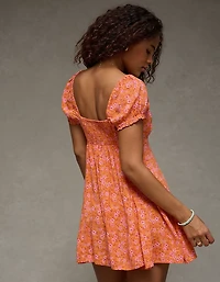AE Babydoll Sweetheart Pleated Mini Dress