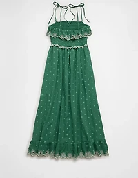 AE Smocked Tie-Strap Midi Dress