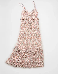 AE V-Neck Ruffle Midi Dress