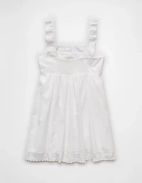 Minirobe à col carré et bordure en dentelle AE