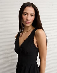 AE Tie-Front Midi Dress