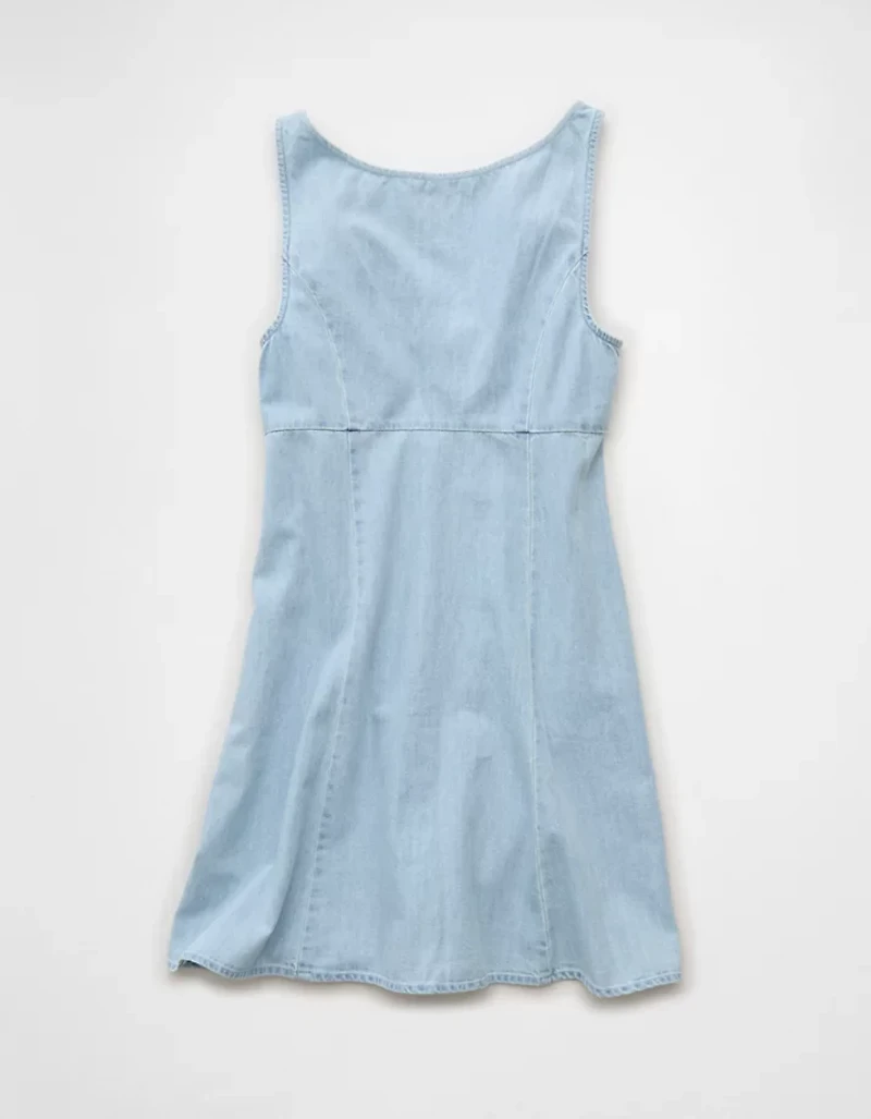AE Babydoll Button-Up Mini Dress